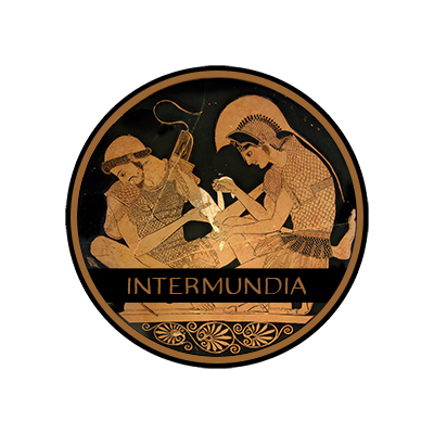 intermundia's blog logo that is achilles bandaging patroclus